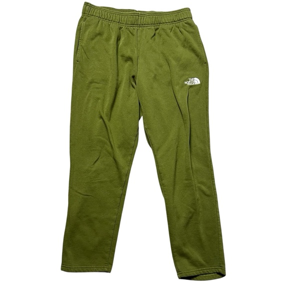 The North Face Green Fleece Lined Sweatpants Joggers Activewear Women’s Size L - Picture 1 of 3